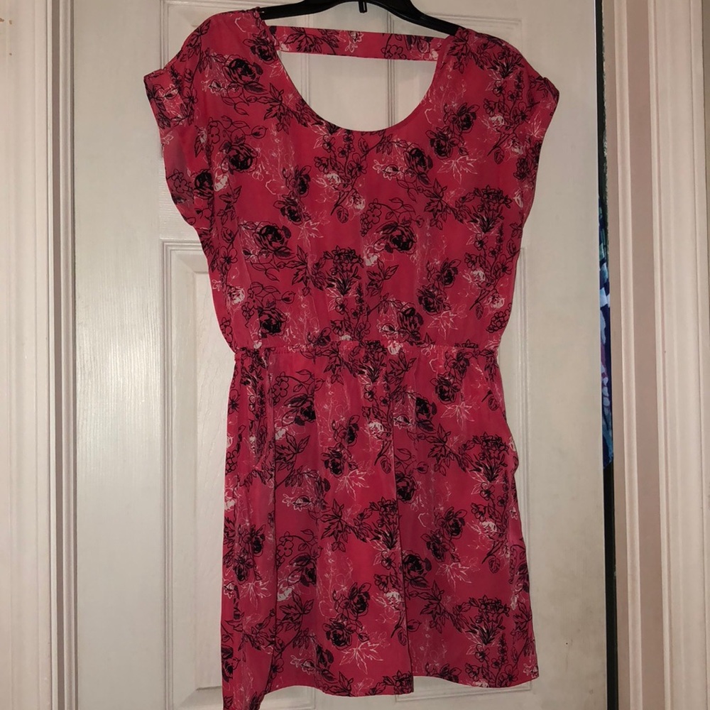 Candies Pink Floral Dress with Pockets